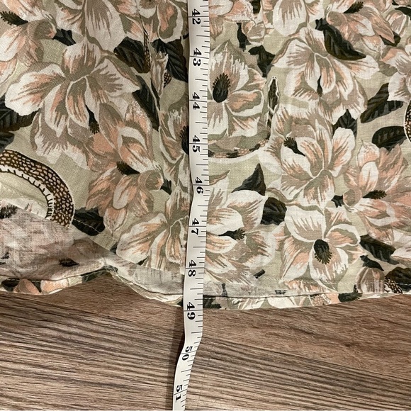 Happy x Nature Serene Midi Dress Women’s Sz 12 Beach Boho Snake Floral Tie Front - Picture 12 of 12